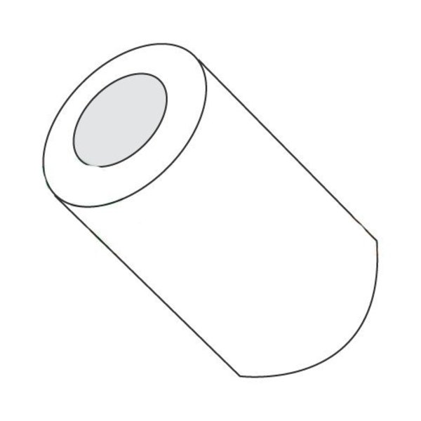 Newport Fasteners Round Spacer, #2 Screw Size, Natural Nylon, 1/4 in Overall Lg, 0.090 in Inside Dia 329079